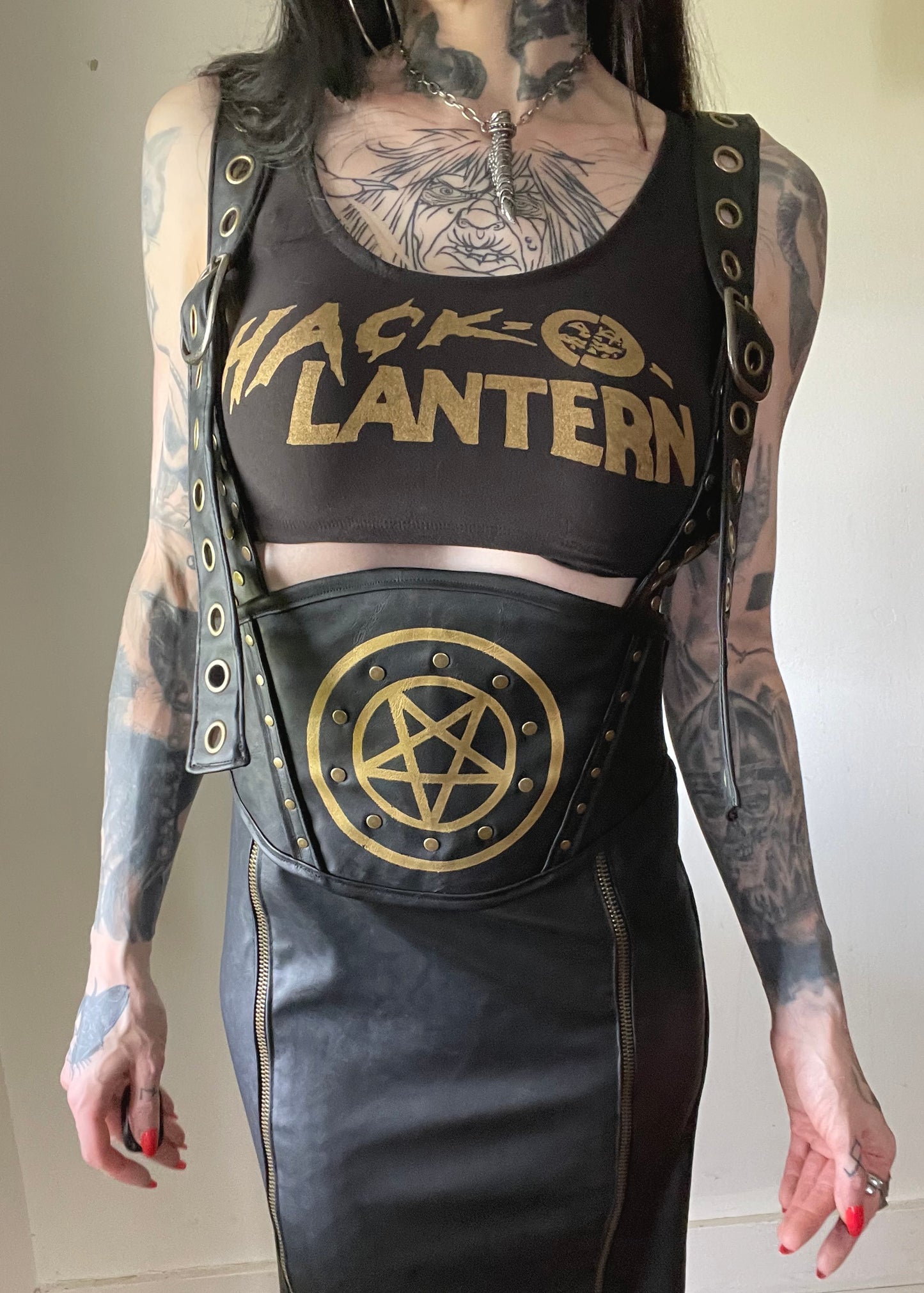 Hell Couture Hack O Lantern Crop Top