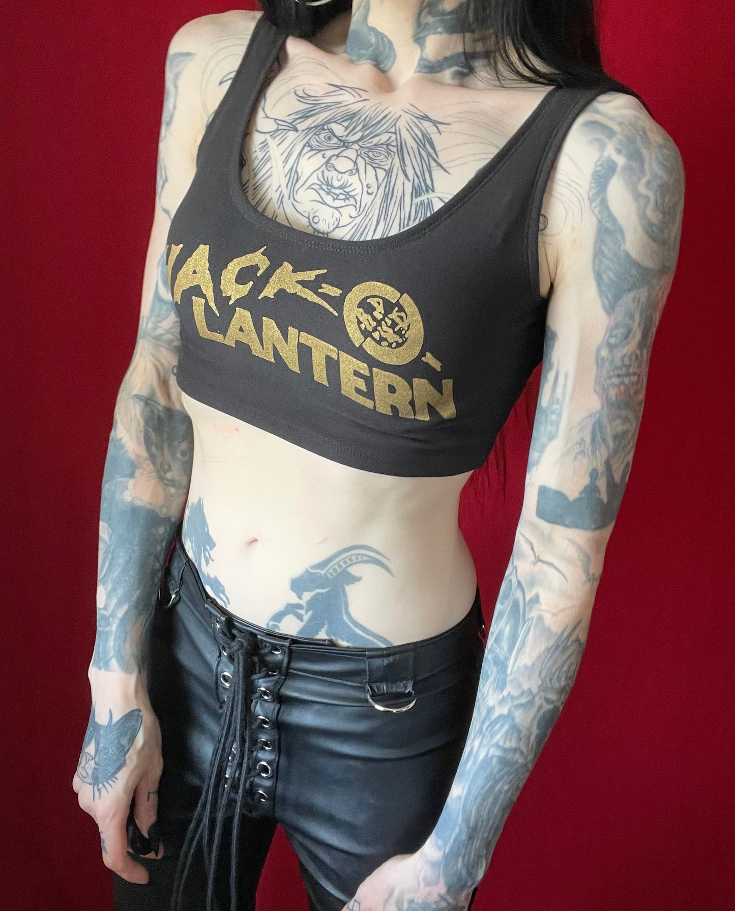 Hell Couture Hack O Lantern Crop Top