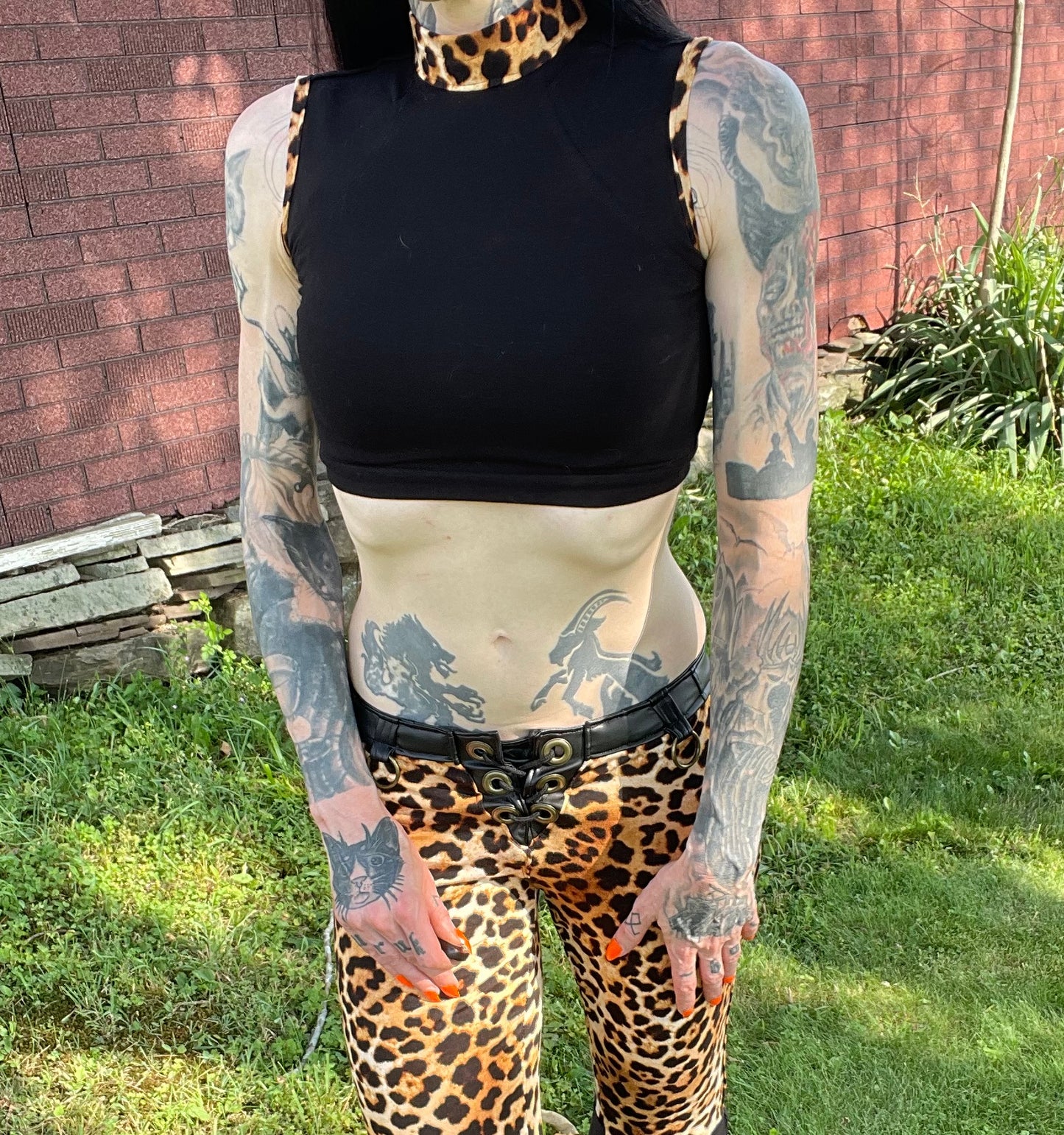 Hell Couture Leopard Crop Top