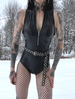 Hell Couture Rubber Belted Bodysuit