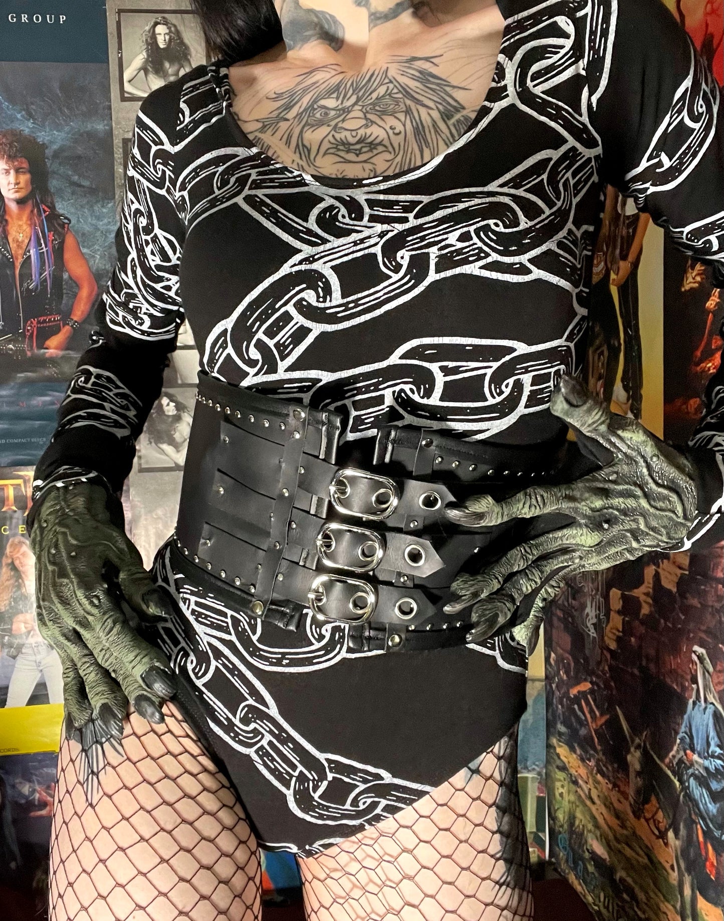 Hell Couture Studded Cincher Belt