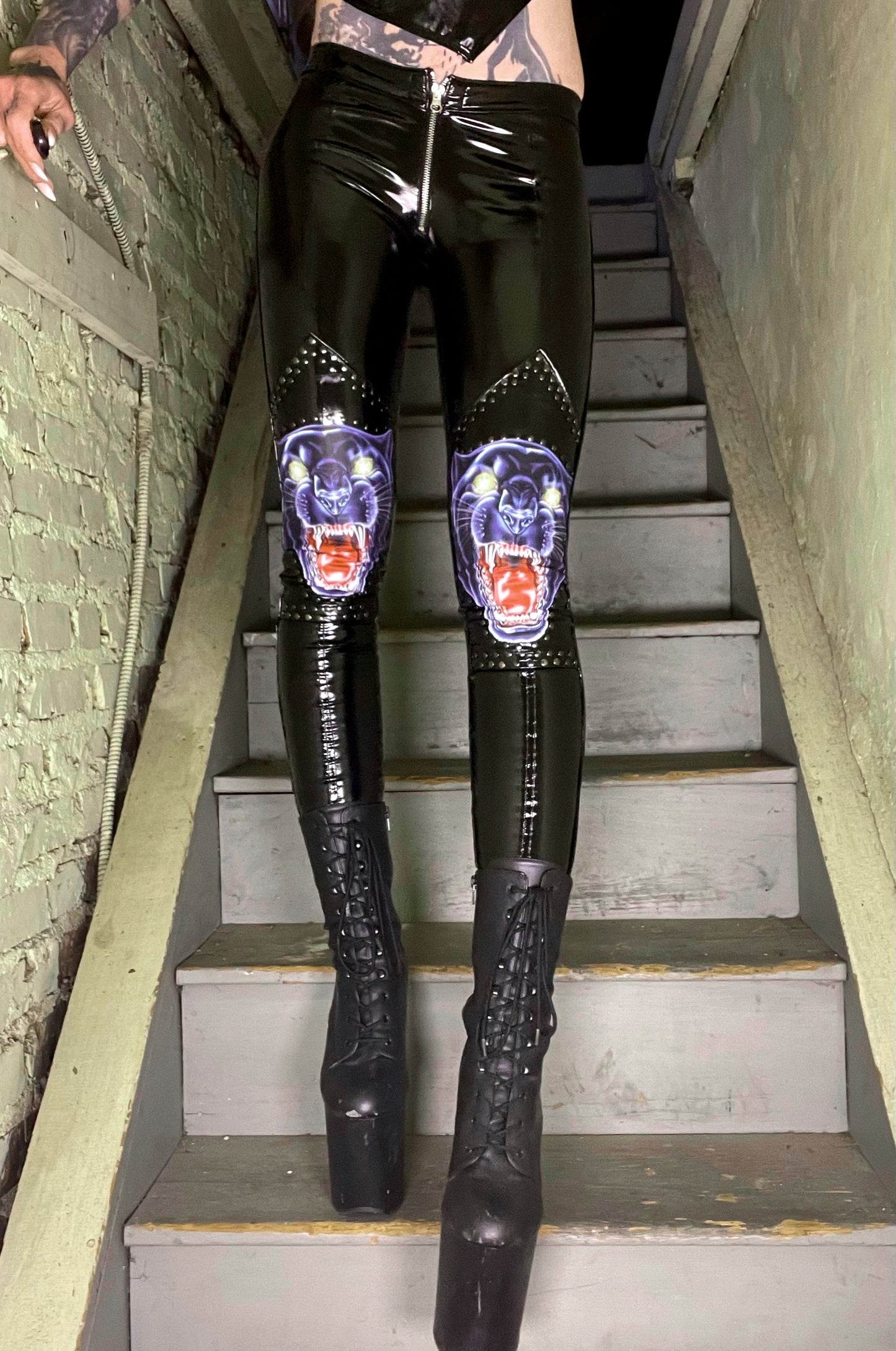 The Eyes Of A Cat Vinyl Pants