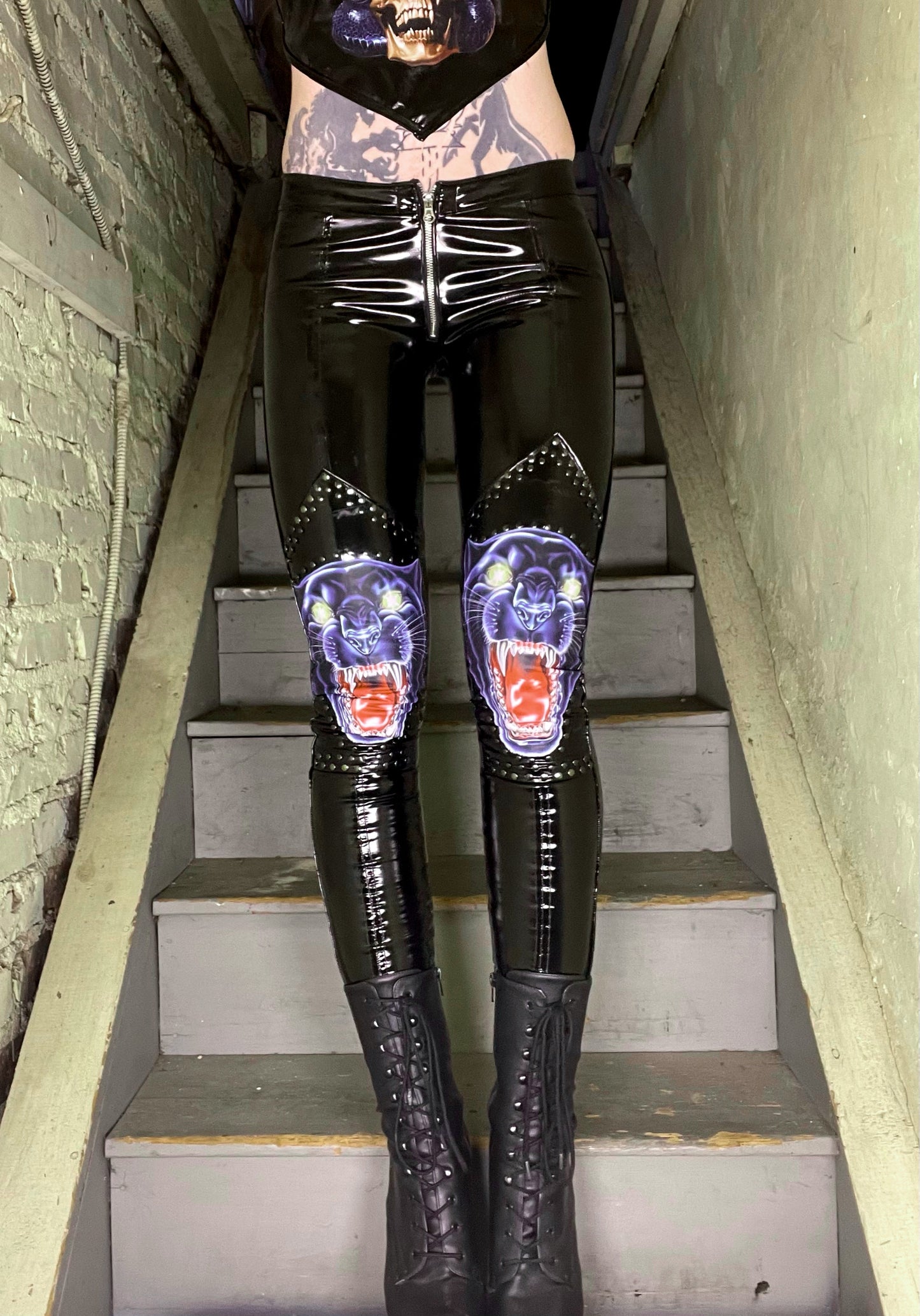 The Eyes Of A Cat Vinyl Pants