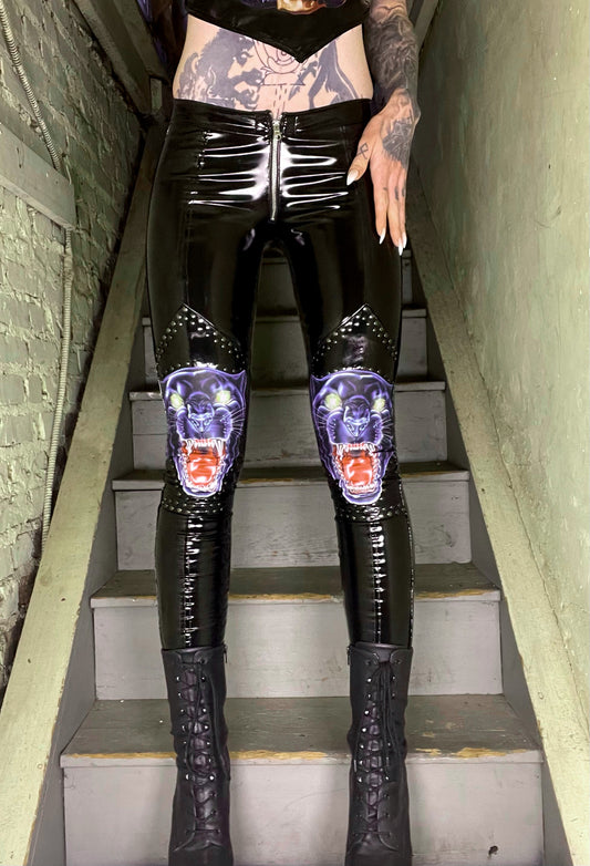 The Eyes Of A Cat Vinyl Pants