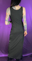 Hell Couture Lace Up Black Maxi Dress