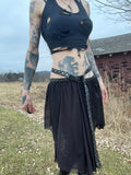Hell Couture Wrap Belt Mesh Mini Skirt