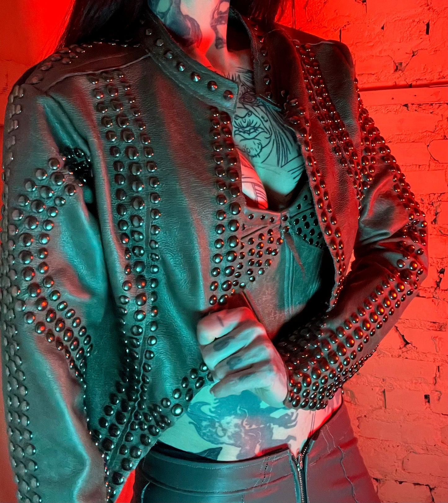 Hell Couture Iron Fist Leather Jacket
