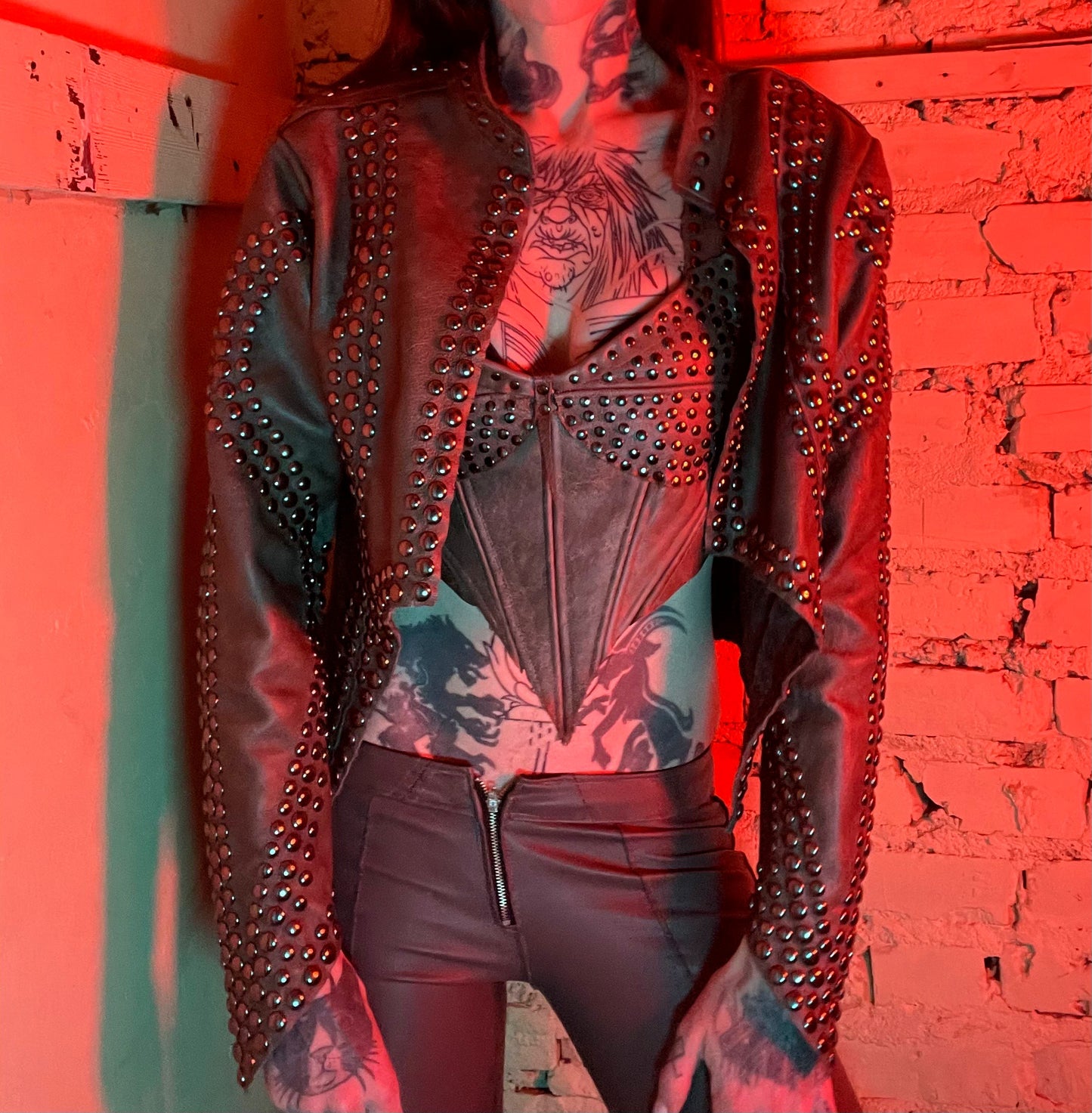 Hell Couture Iron Fist Leather Jacket