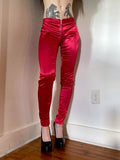 Hell Couture Red Satin Pants