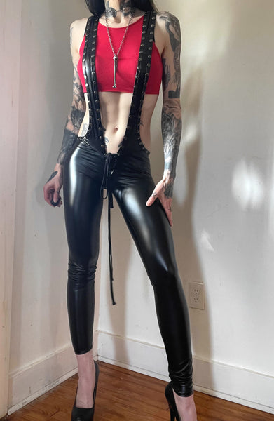Hell Couture Rubber Braces Bodysuit